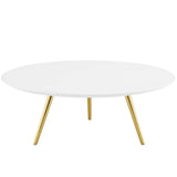 Round Wood Coffee Table with Tripod Base - Coffee Tables available at Alpine Outlets in Denver