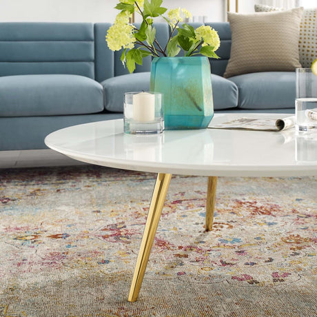 Round Wood Coffee Table with Tripod Base - Coffee Tables available at Alpine Outlets in Denver