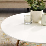 Round Wood Coffee Table with Tripod Base - Coffee Tables available at Alpine Outlets in Denver
