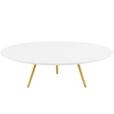 Round Wood Coffee Table with Tripod Base - Coffee Tables available at Alpine Outlets in Denver