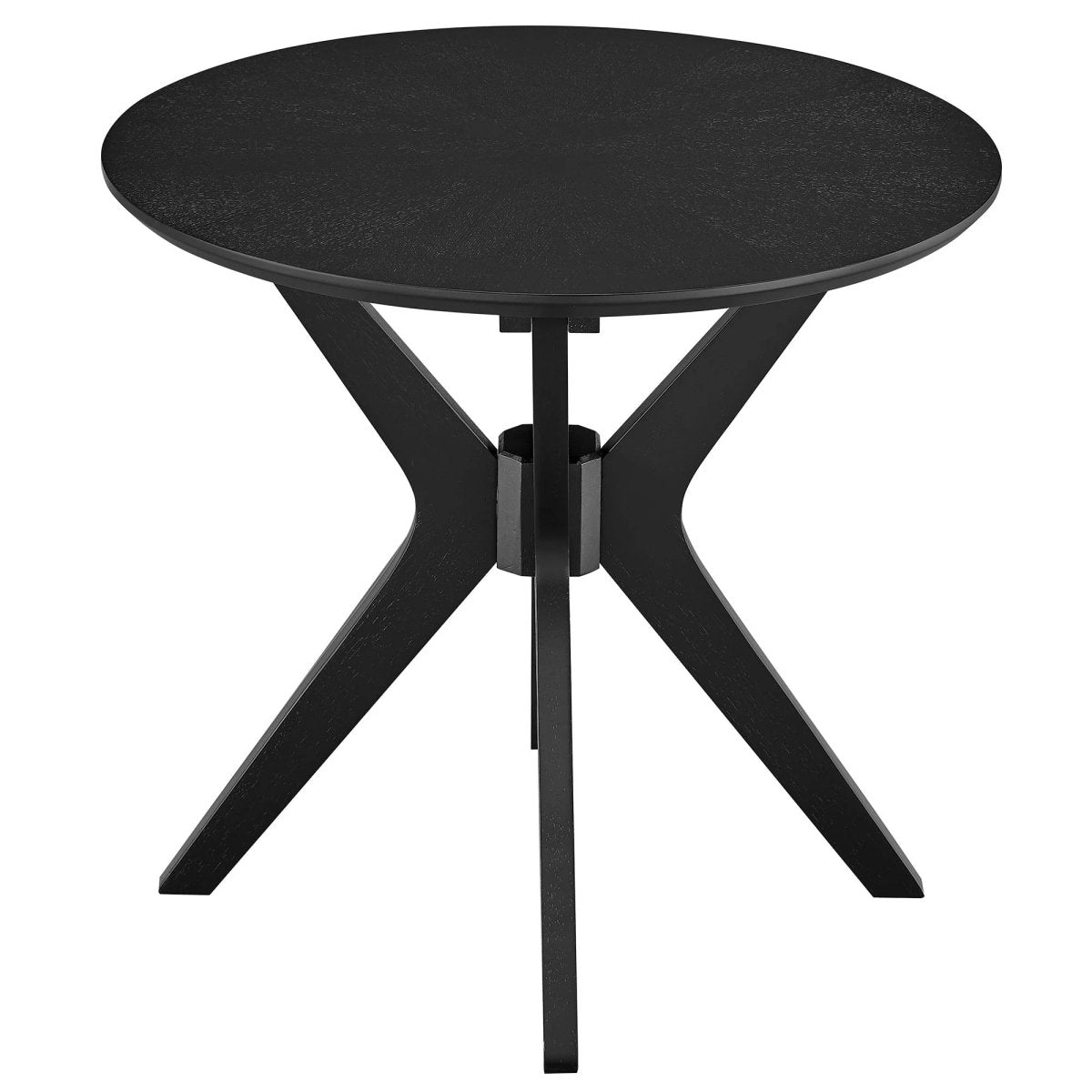 Round Wood Side Table with Intersecting Base – 24 Inch - End & Side Tables available at Alpine Outlets in Denver