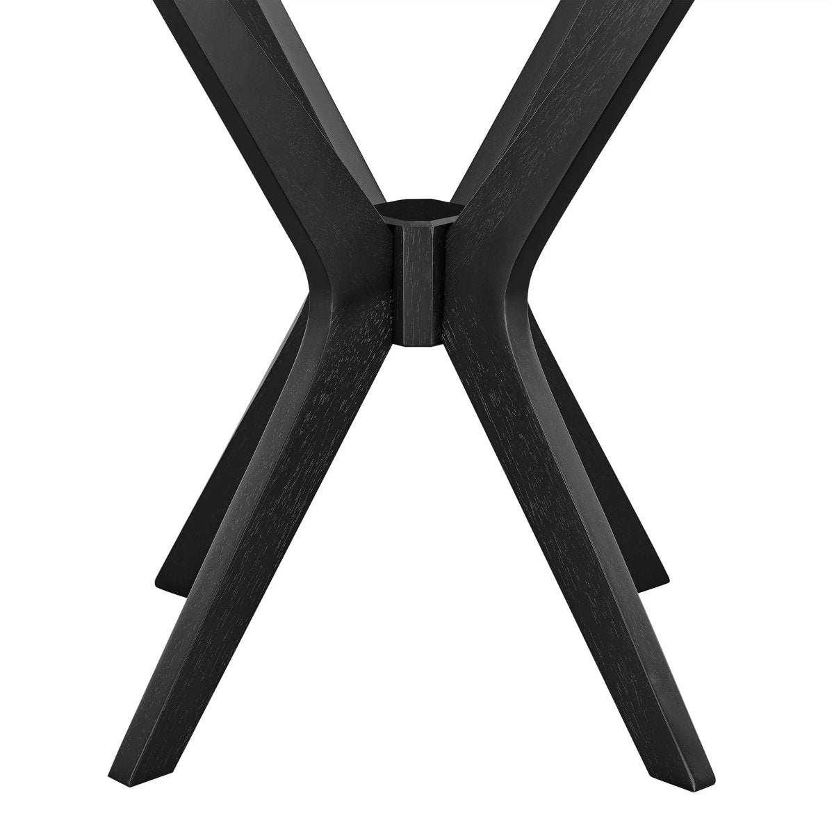 Round Wood Side Table with Intersecting Base – 24 Inch - End & Side Tables available at Alpine Outlets in Denver