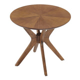 Round Wood Side Table with Intersecting Base – 24 Inch - End & Side Tables available at Alpine Outlets in Denver