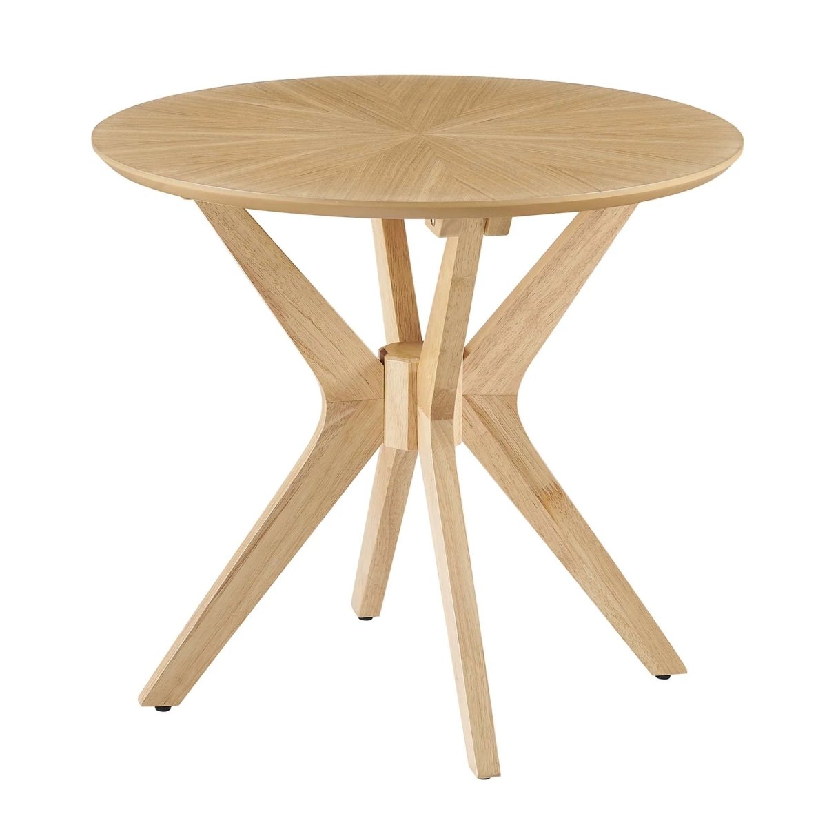 Round Wood Side Table with Intersecting Base – 24 Inch - End & Side Tables available at Alpine Outlets in Denver