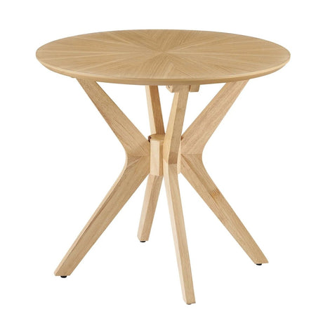 Round Wood Side Table with Intersecting Base – 24 Inch - End & Side Tables available at Alpine Outlets in Denver