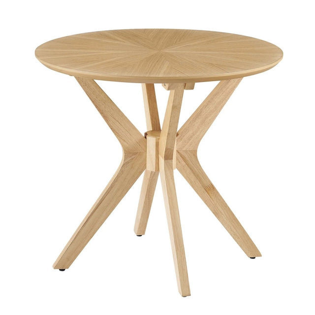 Round Wood Side Table with Intersecting Base – 24 Inch - End & Side Tables available at Alpine Outlets in Denver