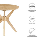 Round Wood Side Table with Intersecting Base – 24 Inch - End & Side Tables available at Alpine Outlets in Denver