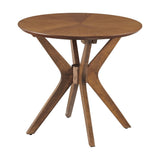Round Wood Side Table with Intersecting Base – 24 Inch - End & Side Tables available at Alpine Outlets in Denver