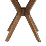 Round Wood Side Table with Intersecting Base – 24 Inch - End & Side Tables available at Alpine Outlets in Denver