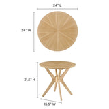 Round Wood Side Table with Intersecting Base – 24 Inch - End & Side Tables available at Alpine Outlets in Denver