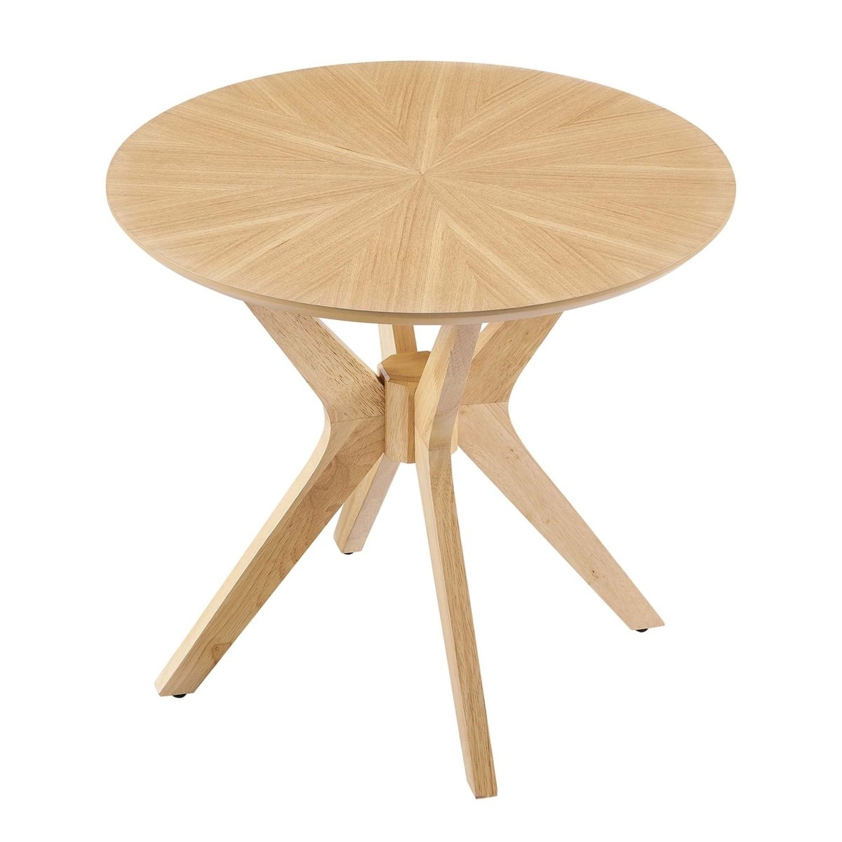 Round Wood Side Table with Intersecting Base – 24 Inch - End & Side Tables available at Alpine Outlets in Denver