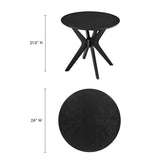 Round Wood Side Table with Intersecting Base – 24 Inch - End & Side Tables available at Alpine Outlets in Denver