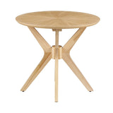 Round Wood Side Table with Intersecting Base – 24 Inch - End & Side Tables available at Alpine Outlets in Denver