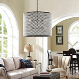 12-Light Rustic Crystal and Steel Chandelier – Brown - Lighting - Alpine Outlets