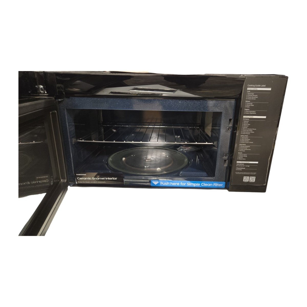 Samsung 2.1 cu. ft. Over - the - Range Microwave with Sensor Cook (ID L012347) - available at Alpine Outlets in Denver