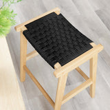 Saoirse Woven Rope Wood Counter Stool Set of 2 - Stools available at Alpine Outlets in Denver