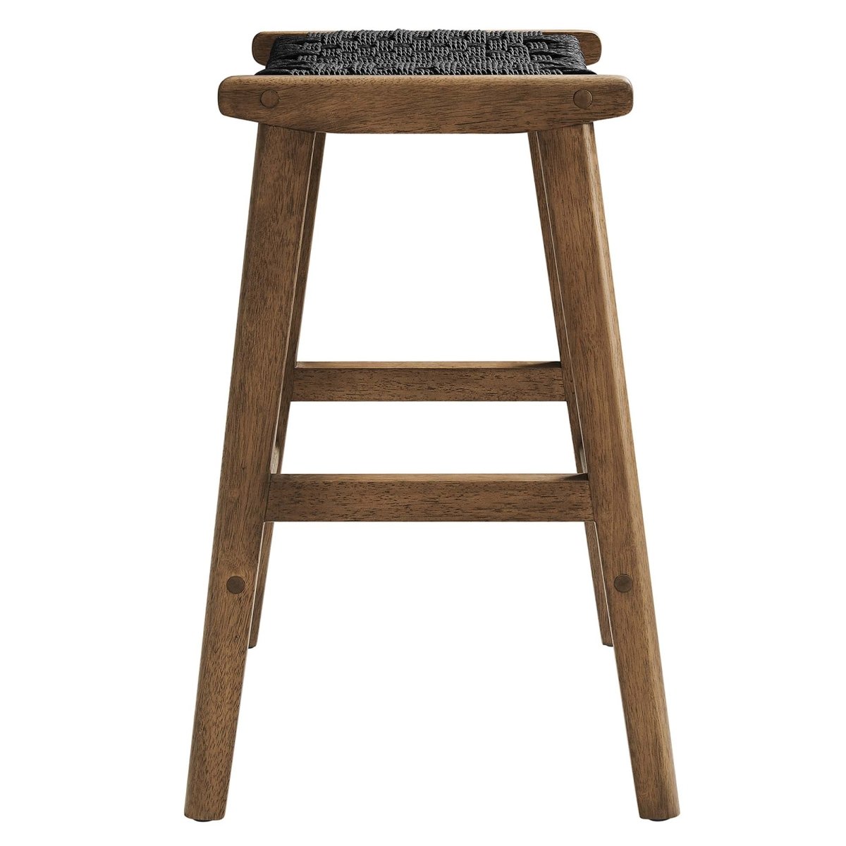 Saoirse Woven Rope Wood Counter Stool Set of 2 - Stools available at Alpine Outlets in Denver
