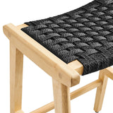 Saoirse Woven Rope Wood Counter Stool Set of 2 - Stools available at Alpine Outlets in Denver