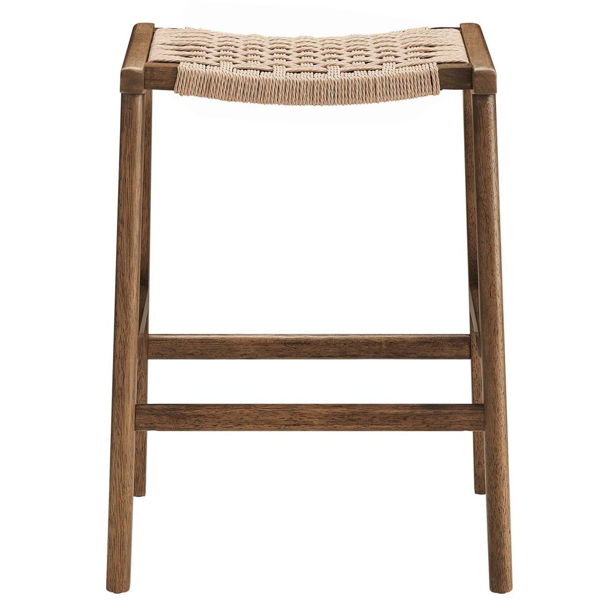 Saoirse Woven Rope Wood Counter Stool Set of 2 - Stools available at Alpine Outlets in Denver