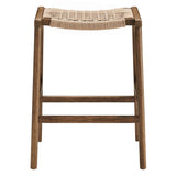 Saoirse Woven Rope Wood Counter Stool Set of 2 - Stools available at Alpine Outlets in Denver