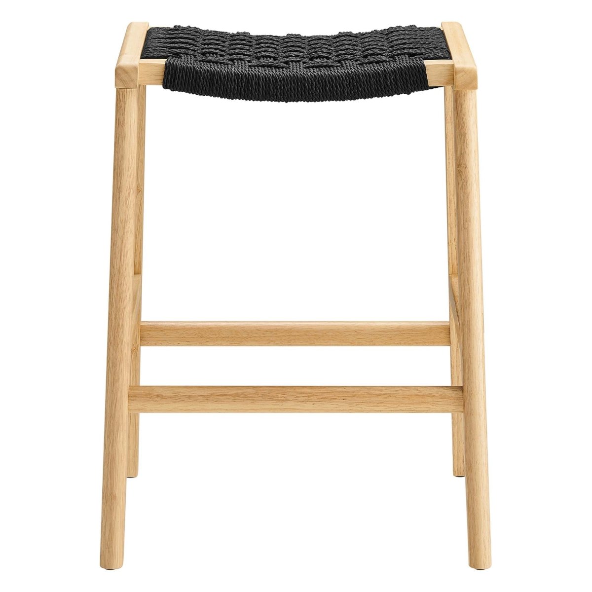 Saoirse Woven Rope Wood Counter Stool Set of 2 - Stools available at Alpine Outlets in Denver