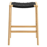 Saoirse Woven Rope Wood Counter Stool Set of 2 - Stools available at Alpine Outlets in Denver