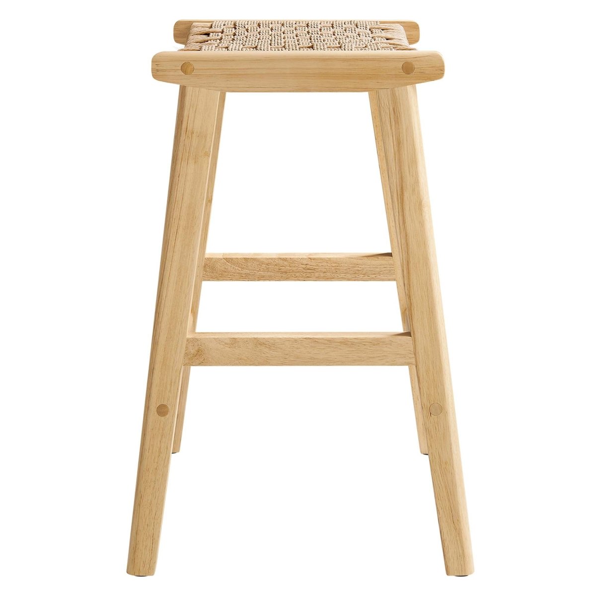 Saoirse Woven Rope Wood Counter Stool Set of 2 - Stools available at Alpine Outlets in Denver