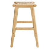 Saoirse Woven Rope Wood Counter Stool Set of 2 - Stools available at Alpine Outlets in Denver