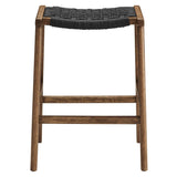 Saoirse Woven Rope Wood Counter Stool Set of 2 - Stools available at Alpine Outlets in Denver