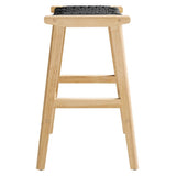 Saoirse Woven Rope Wood Counter Stool Set of 2 - Stools available at Alpine Outlets in Denver