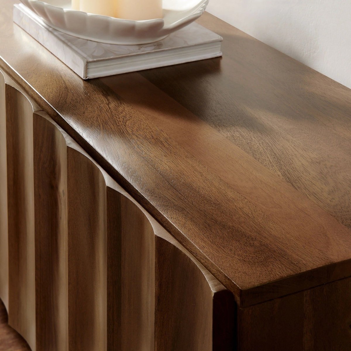 Scalloped Wood TV Stand 71 Inch - TV Stands available at Alpine Outlets in Denver