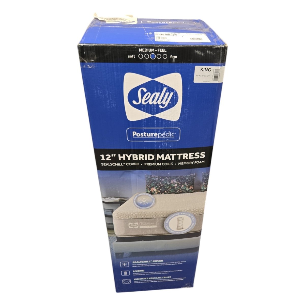 Sealy Posturepedic 12" Hybrid Mattress - King Size (ID N023456) - available at Alpine Outlets in Denver