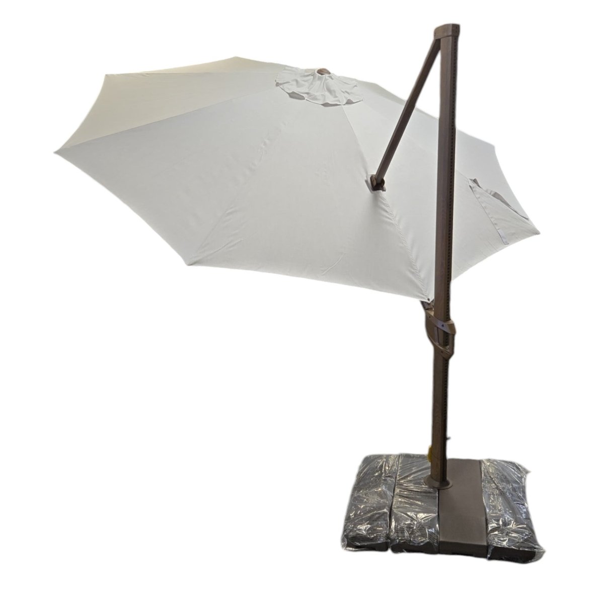 Seasons Sentry 13ft. Round Woodgrain Aluminum Cantilever Umbrella - Condition: New - (ID N9274) - available at Alpine Outlets in Denver