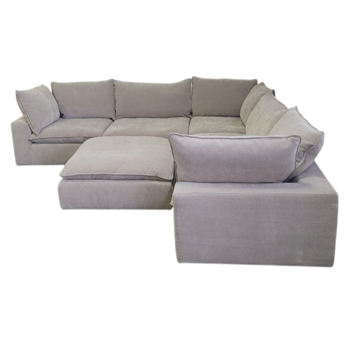 Sereen 6 - Piece Fabric Modular Sectional, Light Brown (ID N987654) - Furniture available at Alpine Outlets in Denver