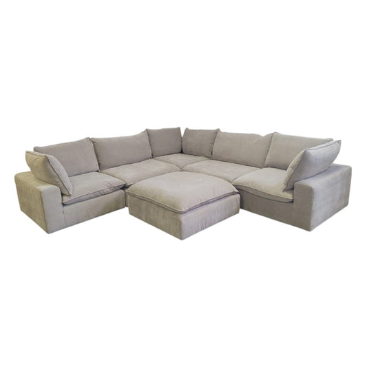 Sereen 6 - Piece Fabric Modular Sectional, Light Brown (ID N987654) - Furniture available at Alpine Outlets in Denver