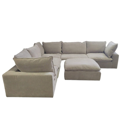 Sereen 6 - Piece Fabric Modular Sectional, Light Brown (ID N987654) - Furniture available at Alpine Outlets in Denver