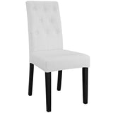 Set of 2 Button Tufted Faux Leather Dining Side Chairs - Dining Chairs available at Alpine Outlets in Denver