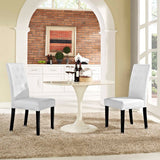 Set of 2 Button Tufted Faux Leather Dining Side Chairs - Dining Chairs available at Alpine Outlets in Denver
