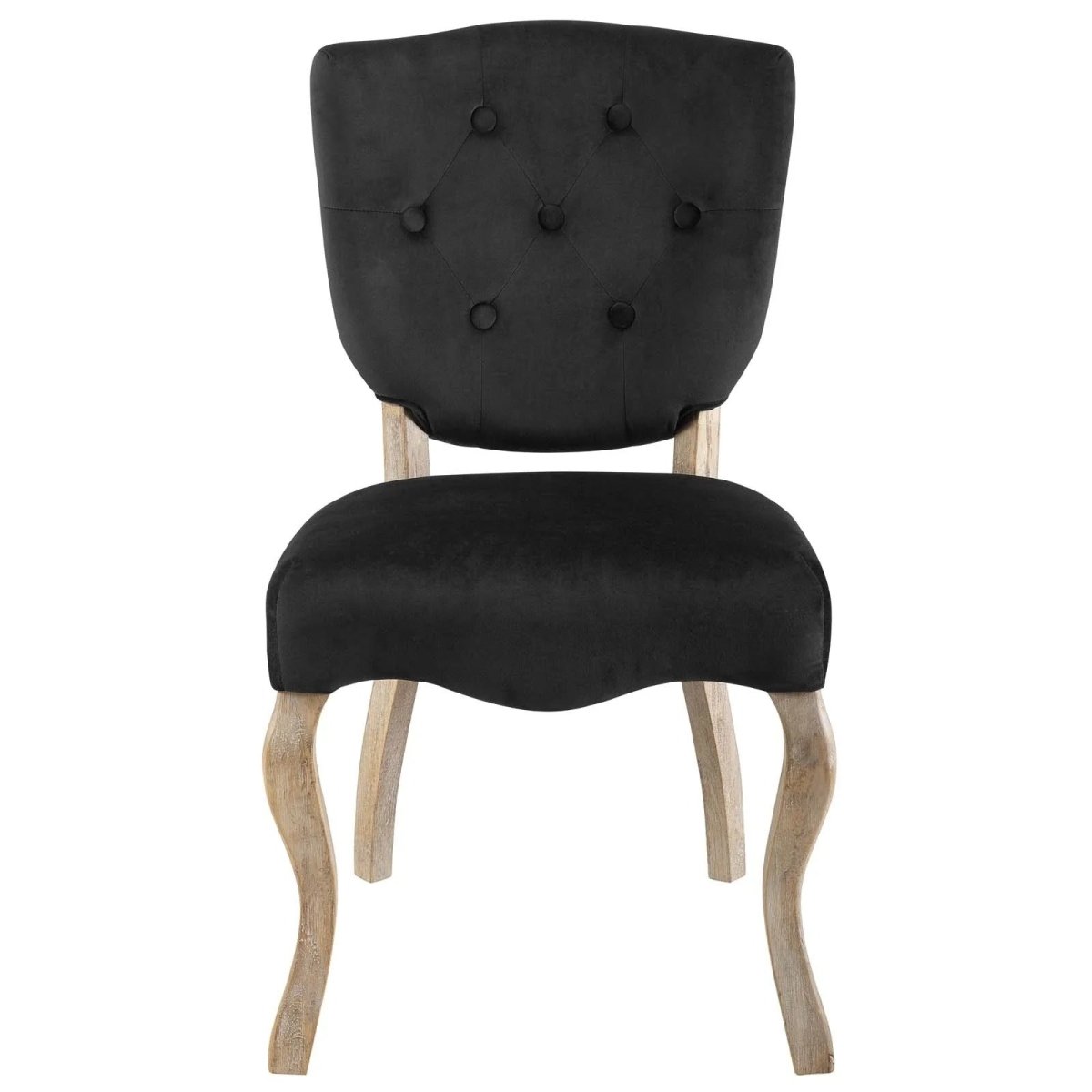 Set of 2 Button Tufted Velvet Vintage French Dining Side Chairs - Dining Chairs available at Alpine Outlets in Denver