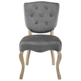Set of 2 Button Tufted Velvet Vintage French Dining Side Chairs - Dining Chairs available at Alpine Outlets in Denver