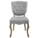 Set of 2 Button Tufted Velvet Vintage French Dining Side Chairs - Dining Chairs available at Alpine Outlets in Denver