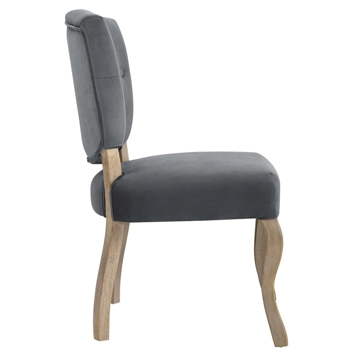 Set of 2 Button Tufted Velvet Vintage French Dining Side Chairs - Dining Chairs available at Alpine Outlets in Denver