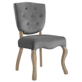Set of 2 Button Tufted Velvet Vintage French Dining Side Chairs - Dining Chairs available at Alpine Outlets in Denver