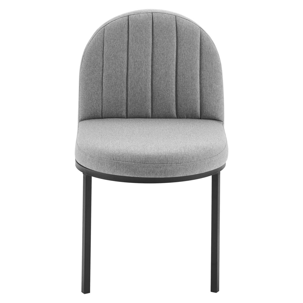 Set of 2 Channel Tufted Clamshell Fabric Dining Side Chairs - Dining Chairs available at Alpine Outlets in Denver