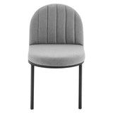 Set of 2 Channel Tufted Clamshell Fabric Dining Side Chairs - Dining Chairs available at Alpine Outlets in Denver