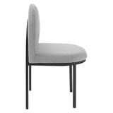 Set of 2 Channel Tufted Clamshell Fabric Dining Side Chairs - Dining Chairs available at Alpine Outlets in Denver