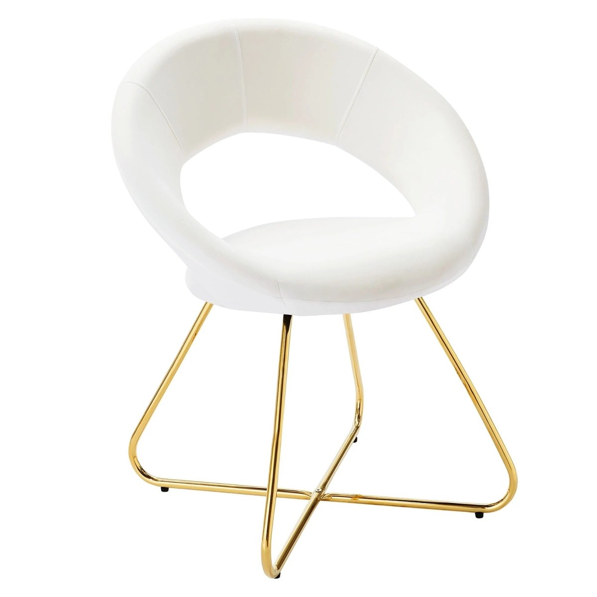 Set of 2 Performance Velvet Circular Dining Chairs with Gold Hairpin Legs - Dining Chairs available at Alpine Outlets in Denver