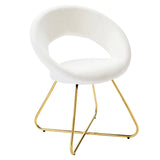 Set of 2 Performance Velvet Circular Dining Chairs with Gold Hairpin Legs - Dining Chairs available at Alpine Outlets in Denver