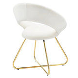 Set of 2 Performance Velvet Circular Dining Chairs with Gold Hairpin Legs - Dining Chairs available at Alpine Outlets in Denver