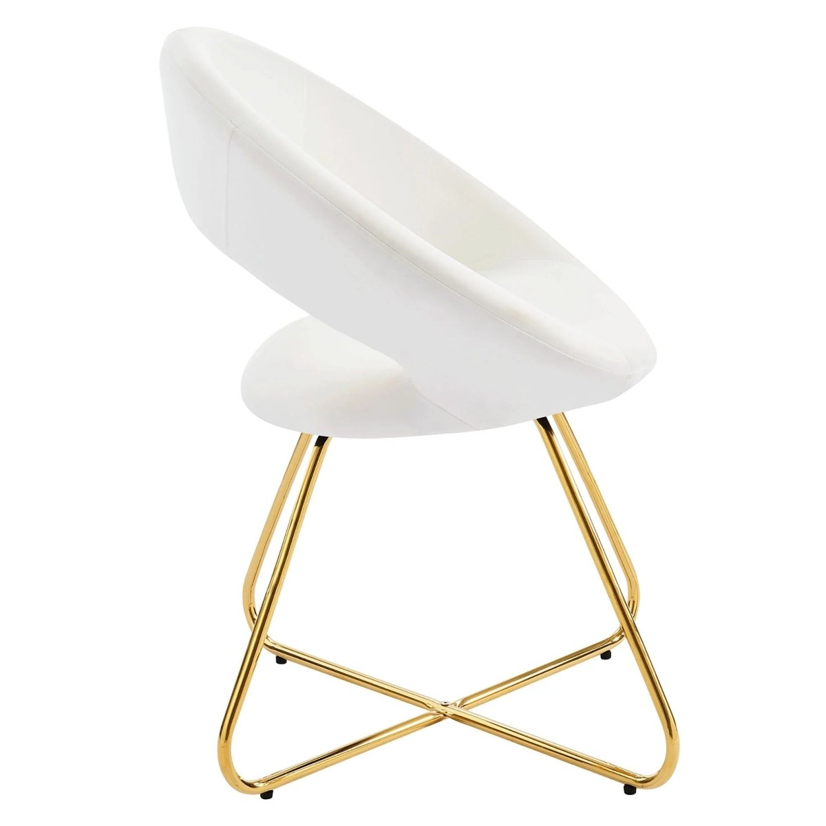 Set of 2 Performance Velvet Circular Dining Chairs with Gold Hairpin Legs - Dining Chairs available at Alpine Outlets in Denver
